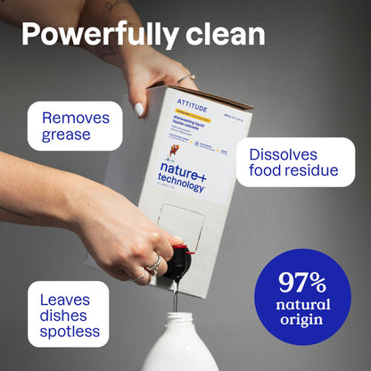ATTITUDE Dish Soap Refill, EWG Verified, Plant-Based & Vegan Dishwashing Liquid, Naturally Derived, Made in Canada, Citrus Zest Scent, 2 Liters 🍁 All In One Marketplace Canada
