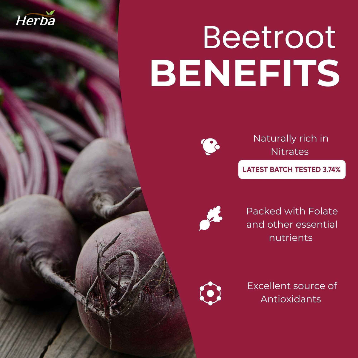 Herba 10,000mg Organic BeetRoot Capsules – 180 Count | 20:1 Beet Root Powder in Capsule | Nitric Oxide Supplements for Men & Women | Made in Canada 🍁 All In One Marketplace Canada