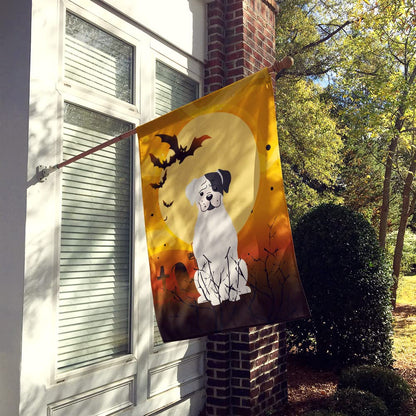 Caroline's Treasures BB4380CHF Halloween White Boxer Cooper Flag Canvas House Size, Large, Multicolor