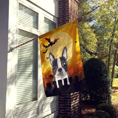 Caroline's Treasures BB1761CHF Halloween Boston Terrier Canvas House Size Flag, Multicolor, Large