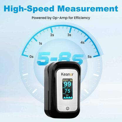 Pulse Oximeter, Oxygen Meter Finger Monitor with Alarm & PI, Finger Pulse Oximeter for SpO2 Blood Oxygen Saturation & Heart Rate, Portable O2 Monitor for Adults & Kids, Batteries & Lanyard Included 🍁 All In One Marketplace Canada
