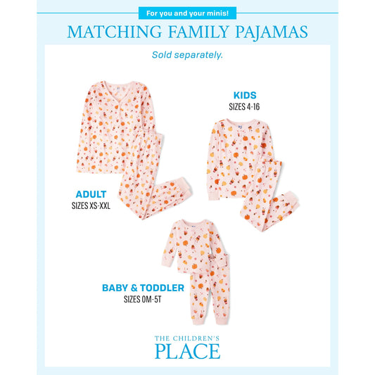 The Children’s Place Family Matching, Christmas and Holiday Pajama Sets, Cotton, Pumpkin/Candy Halloween, Small