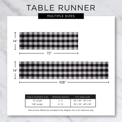 DII 100-Percent Cotton, Machine Washable, Dinner, Halloween Table Runner 14x108", Orange and Black Buffalo Check