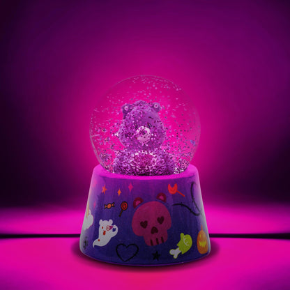 Silver Buffalo Care Bears Halloween Harmony Bear, Light Up Snow Globe, 45mm