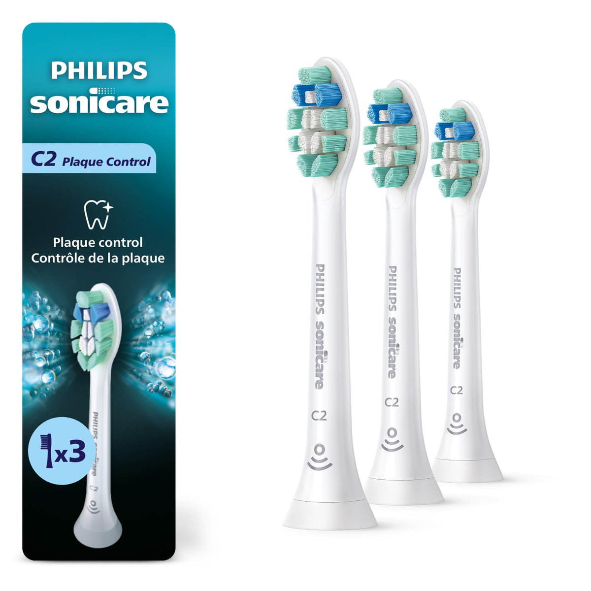 Philips Sonicare Optimal Plaque Control Replacement Brush Heads, White, 3 pack, HX9023/92 🍁 All In One Marketplace Canada