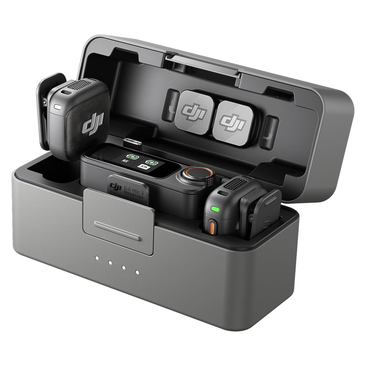 DJI Mic 3 (2 TX + 1 RX + Charging Case), Wireless Microphone for iPhone/Camera/Android, Ultralight, Adaptive Gain Control for Balanced Volume, Dual Band Anti-Interference, 28hrs Use, Vlog 🍁 All In One Marketplace Canada