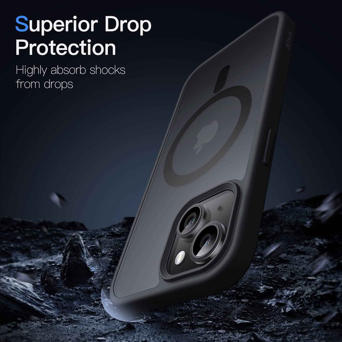 JETech Magnetic Case for iPhone 14 6.1-Inch Compatible with MagSafe, Translucent Matte Back Slim Shockproof Phone Cover (Black) 🍁 All In One Marketplace Canada