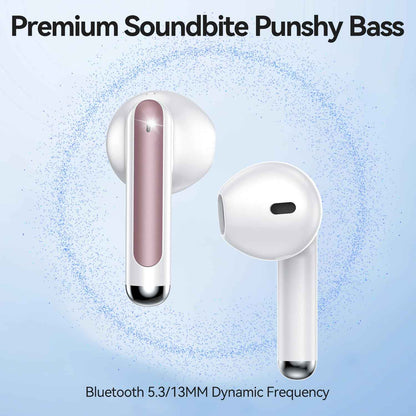 Wireless Earbuds, Bluetooth 5.4 in-Ear Headphones Wireless Bluetooth with ENC 4 Mics, Bluetooth Earbuds 50 Hour Noise-Cancelling Ear Buds with LED Indicator, IPX7 Waterproof for Sports/Work Rosa Gold 🍁 All In One Marketplace Canada