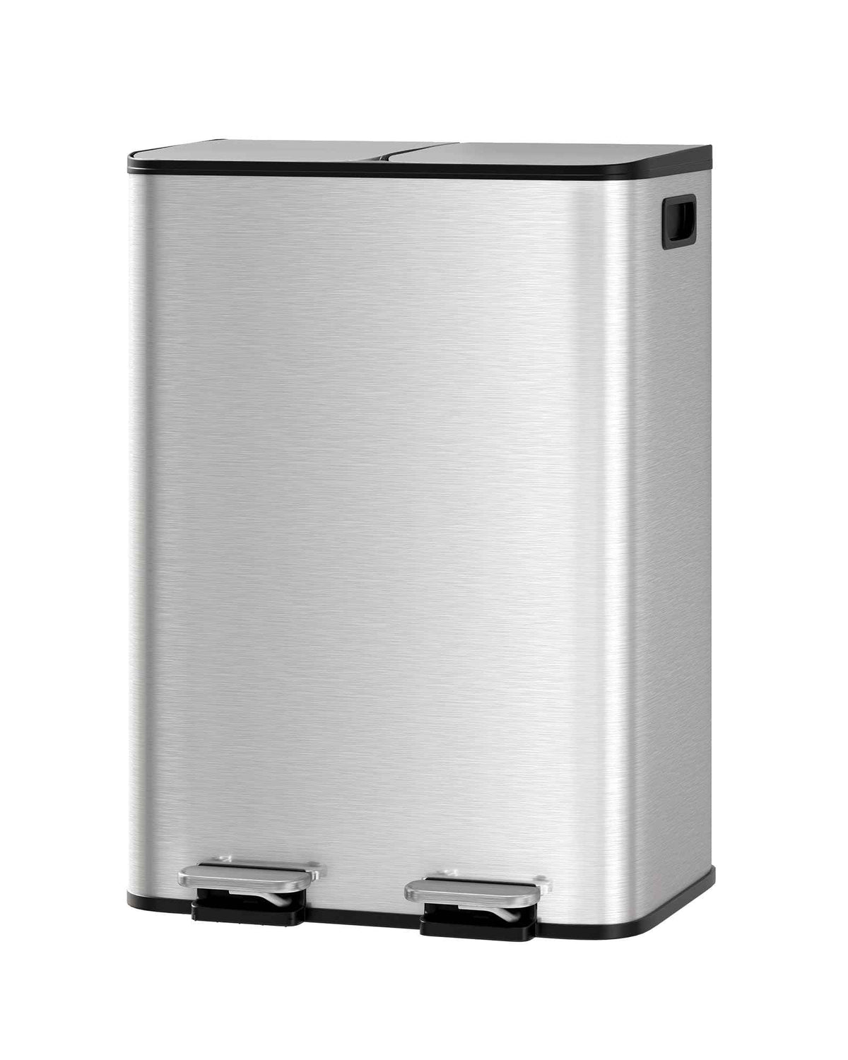 GarveeHome 2x8 Gallon Stainless Steel Dual Trash Can with Lid, Large Kitchen Step-on Garbage and Recycle Bin Combo, Metal Double Trash Can with PP Inner Buckets & Liner Rim for Kitchen Waste Sorting 🍁 All In One Marketplace Canada