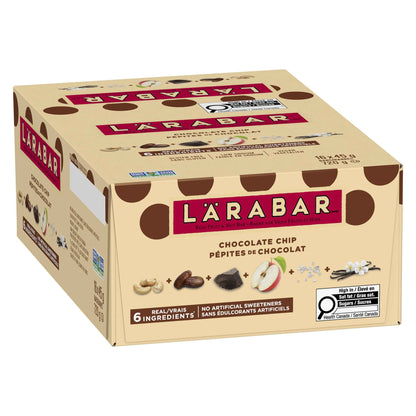 LÄRABAR Chocolate Chip, Fruit and Nut Energy Bar, Pack of 16 Bars, Gluten Free, Vegan, Family Pack, Snack Bars, 720 Grams Package 🍁 All In One Marketplace Canada