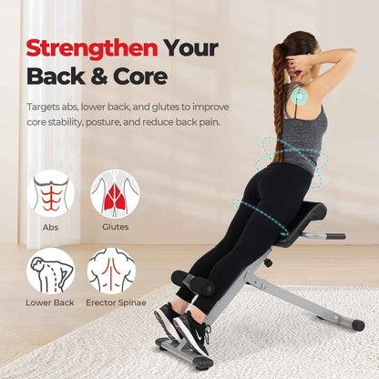 Sunny Health & Fitness Foldable Roman Chair, 45-Degree Hyperextension Bench 🍁 All In One Marketplace Canada