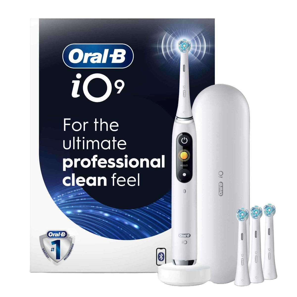 Oral-B iO Series 9 Electric Toothbrush with 4 Oral-B Replacement Brush Heads, White Alabaster 🍁 All In One Marketplace Canada