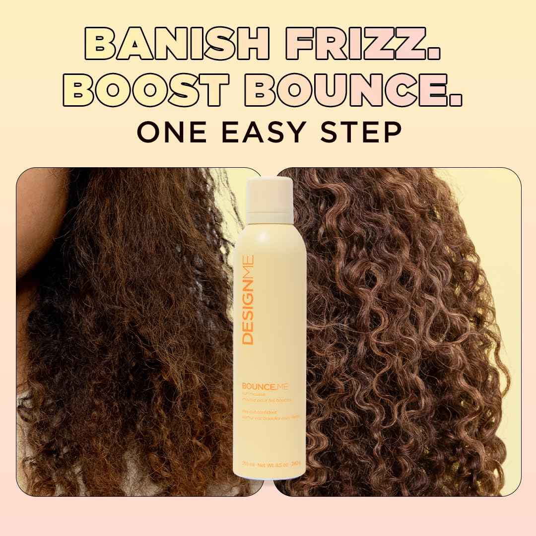 Design.Me BOUNCE.ME Curl Mousse | Lightweight Curl Defining for Wavy & Curly Hair | Frizz Control, Humidity Resistant, Alcohol-Free Mousse for Hair Styling | CGM Approved 🍁 All In One Marketplace Canada
