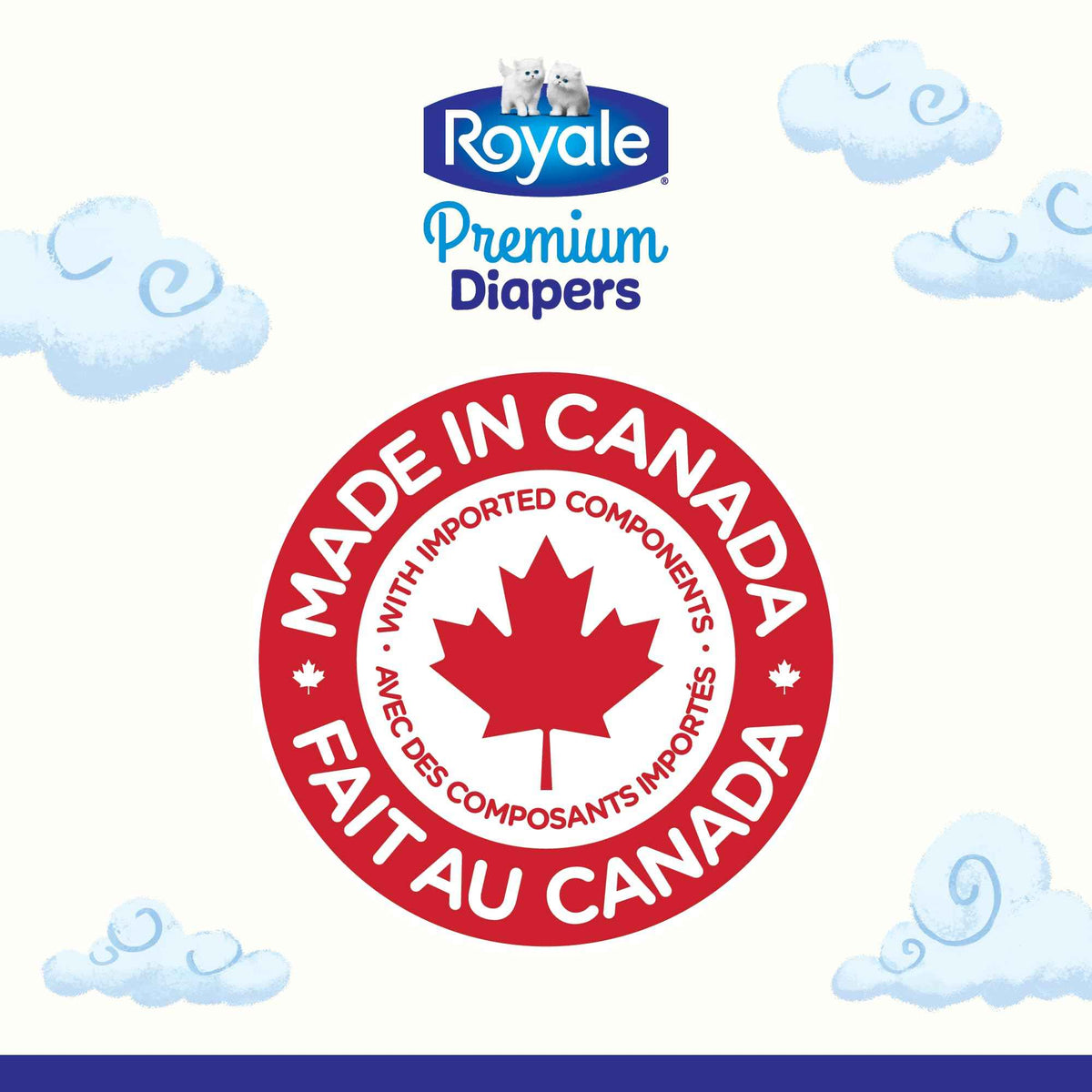 Royale Premium Diapers, Size 6 (35+ lb), 111 Count, Disposable Baby Diapers (Packaging may vary) 🍁 All In One Marketplace Canada