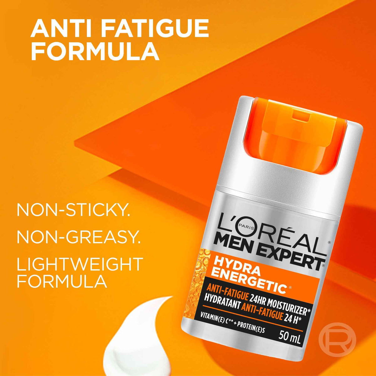 L’Oréal Paris Men Expert Anti Fatigue Daily Moisturizer for Men with Vitamin C & Protein, 24HR Non Greasy Hydration, For Dry and Dull Skin, Reduces look of fine lines & dark circles, Hydra Energetic, 50ml 🍁 All In One Marketplace Canada