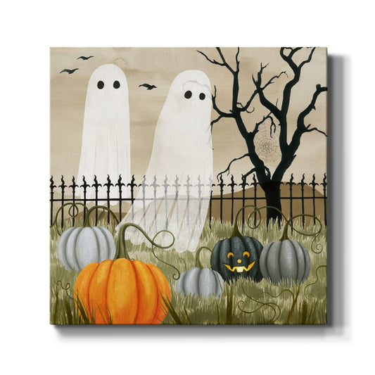 Renditions Gallery Modern Canvas Wall Art Pictures for Office Decorations Halloween Hunted Pumpkin Patch Premium Wall Hanging Wooden Artwork for Livingroom Kitchen Paintings - 16"X16" LT508