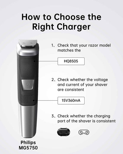 VHBW HQ8505 Charger for Philips Trimmer Shaver OneBlade 15V 0.36A 🍁 All In One Marketplace Canada
