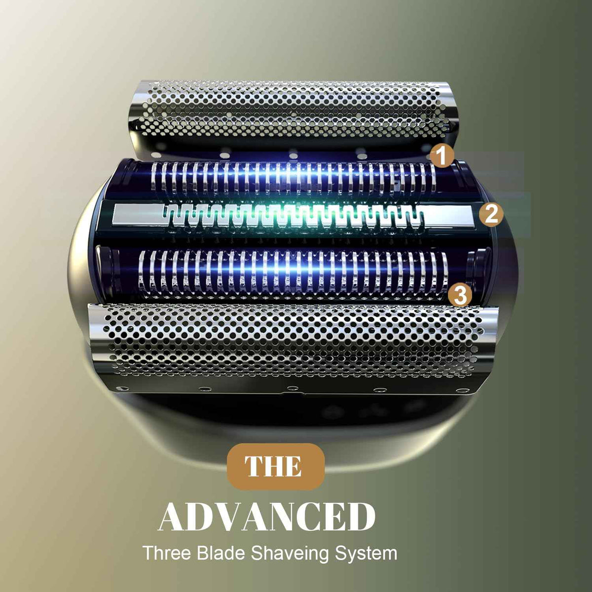 Tulzim Electric Foil shaver For Men: Portable electric razor for Beard/Face - 𝟑 𝐅𝐥𝐨𝐚𝐭𝐢𝐧𝐠 𝐁𝐥𝐚𝐝𝐞 LED Display USB-C Fast Rechargeable - 𝐈𝐏𝐗𝟕 𝐖𝐚𝐭𝐞𝐫𝐩𝐫𝐨𝐨𝐟 for Travel & Home - Light grey 🍁 All In One Marketplace Canada