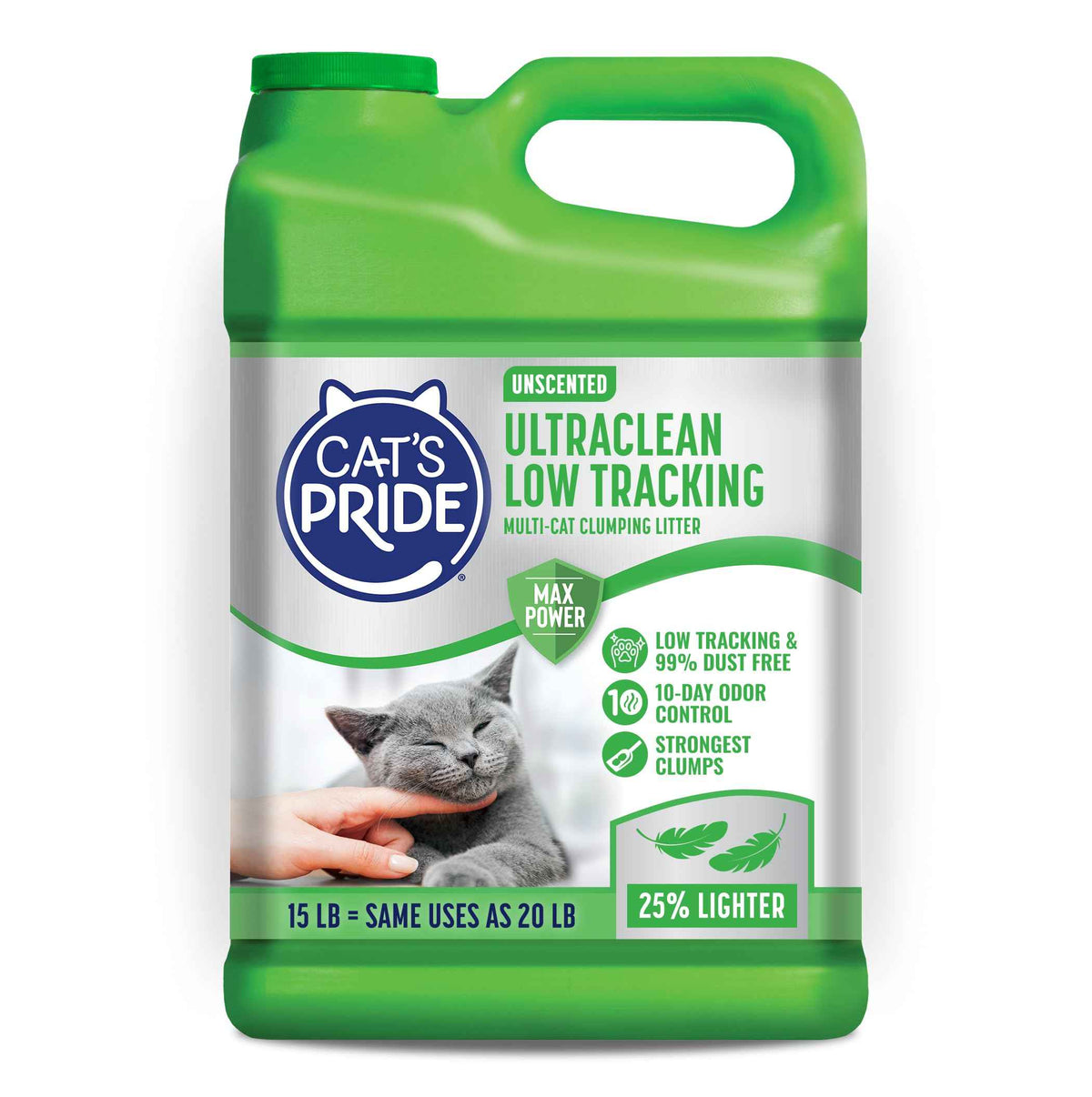 Cat's Pride Max Power: UltraClean Low Tracking Multi-Cat Clumping Litter - Keeps Paws & Home Clean - Up to 10 Days of Powerful Odor Control - 99% Dust Free - Unscented, 15 Pounds 🍁 All In One Marketplace Canada