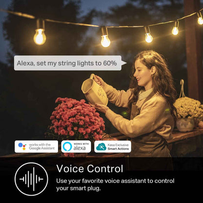 Kasa Smart Outdoor Smart Plug by TP-Link (KP401) - Single Port Smart Home WiFi Outlet, IP64 Weather Resistance, Works with Alexa and Google Home, 2.4GHz WiFi Required, No Hub Required, Black 🍁 All In One Marketplace Canada