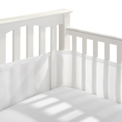 BreathableBaby Breathable Mesh Liner for Full-Size Cribs, Classic 3mm Mesh, White (Size 4FS Covers 3 or 4 Sides) 🍁 All In One Marketplace Canada