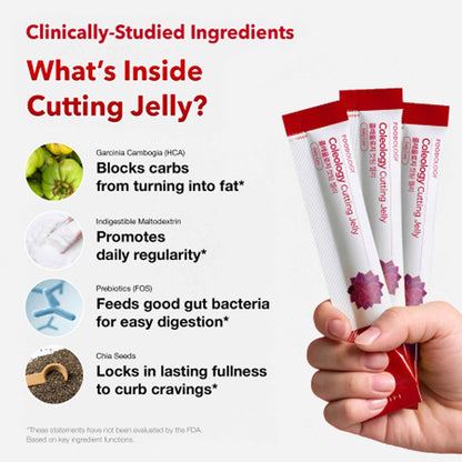 FOODOLOGY Coleology Cutting Stick Jelly (Pomegranate) – Dietary Fiber Supplement for Healthy Weight Management, Chia Seeds & Garcinia Cambogia, Korean Beauty with Collagen – 10 Sticks 🍁 All In One Marketplace Canada