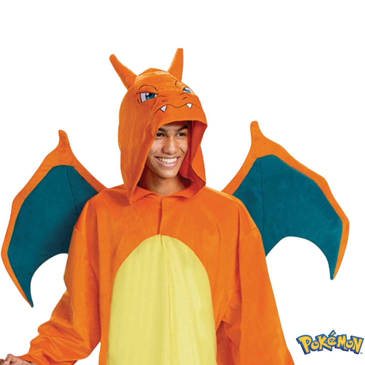 Disguise unisex-adult Charizard Costume Deluxe Official Pokemon Halloween Costume With Wings, Medium (38-40)