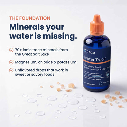 Trace Minerals ConcenTrace Drops | Ionic Liquid Magnesium, Chloride, Potassium | Full Spectrum Minerals | Low Sodium | Energy, Electrolytes, Hydration | 120 ML, 48 Day Supply 🍁 All In One Marketplace Canada