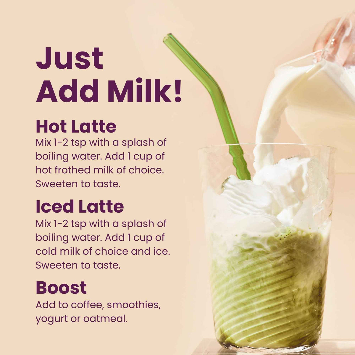 Blume Matcha Coconut Superfood Latte – Organic Matcha Green Tea from Shizuoka Japan, Moringa Leaf & Coconut Milk Latte Mix, Caffeine & L-Theanine for Energy & Focus, Zero Sugar, Vegan - 25 Servings 🍁 All In One Marketplace Canada