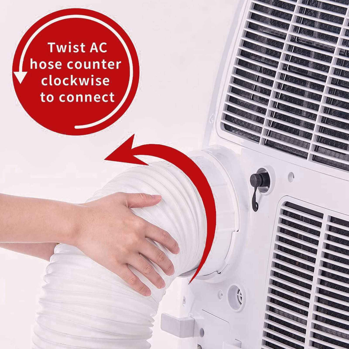 FUBININA 80" Portable Air Conditioner Hose, AC Hose with 5.9" Diameter, Anti-Clockwise Thread AC Exhaust Hose for Portable AC Vent Replacement Tube Compatible with LG Air Conditioner Part 🍁 All In One Marketplace Canada