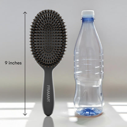 FRAMAR Black Boar Bristle Hair Brush - Natural Bristle Brush For Fine Hair, Boar Brush For Slicking Back Hair, Hair Brush For Women, Slick Back Hair Brush, Brosse a Cheveux, Brosse Poil De Sanglier 🍁 All In One Marketplace Canada