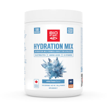 BioSteel Electrolyte Hydration Mix Powder, Zero Sugar, No Artificial Flavours, White Freeze, 100 Serving Container 🍁 All In One Marketplace Canada