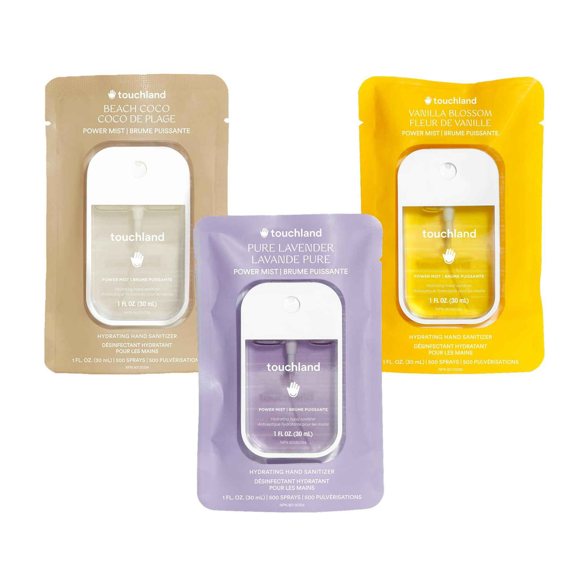 Touchland Hand Sanitizer Spray, Floral Trio - 3 x 1 FL OZ 🍁 All In One Marketplace Canada