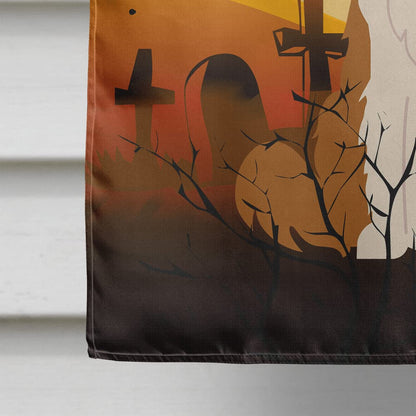 Caroline's Treasures BB4385CHF Halloween Border Collie Red White Flag Canvas House Size, Large, Multicolor