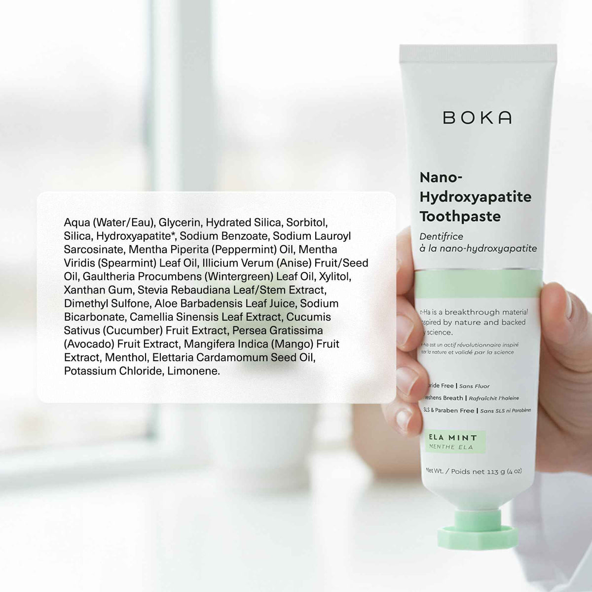 Boka Fluoride Free Toothpaste, Nano Hydroxyapatite Toothpaste, Appropriate for Sensitive Teeth - for Adult Oral Care - Ela Mint Flavor, 1.3 Fl Oz 2Pk US Manufactured 🍁 All In One Marketplace Canada