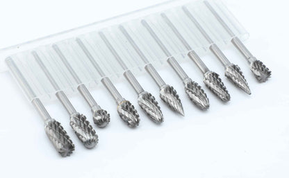 Sworker 10Pcs 1/8" Shank Carbide Burrs Set Bits Compatible with Dremel Metal Grinding Wood Stone Carving Cutting Engraving Grinder Kit Attachment Rotary Tool Accessories 🍁 All In One Marketplace Canada