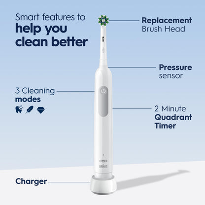 Oral-B Pro 1000 Electric Toothbrush, White, Rechargeable Power Toothbrush with 1 Brush Head 🍁 All In One Marketplace Canada