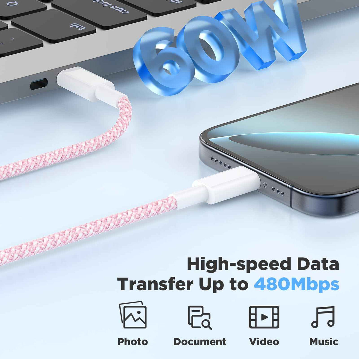 Hzevn for iPhone 16 Chargers Fast Charging,3 Pack 20W USB C Charger Block with 6.6/6.6/10ft Long USB C to USB C Cable for iPhone 17/16/15 Pro Max/15 Pro/15 Plus 🍁 All In One Marketplace Canada
