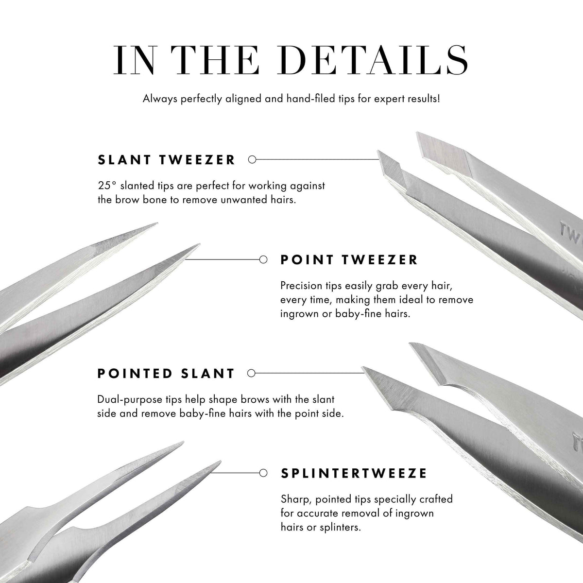 Tweezerman Exclusive Evening Blue Slant Tweezer - Hair Removal Tweezers, Stainless Steel 🍁 All In One Marketplace Canada