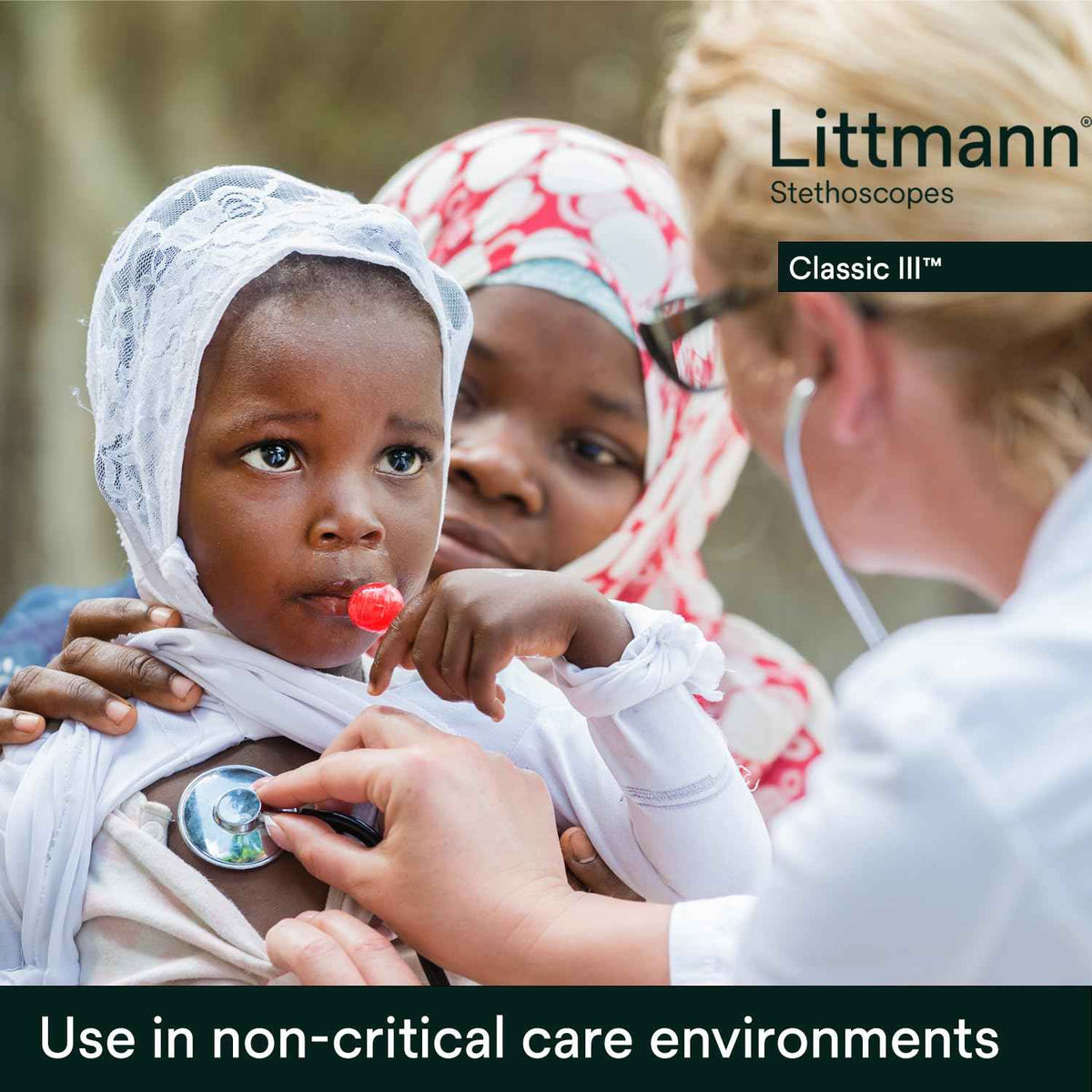 3M Littmann Classic III Monitoring Stethoscope, 5623, More Than 2X as Loud*, Weighs Less**, Stainless Steel Chestpiece, 69 cm (27") Caribbean Blue Tube 🍁 All In One Marketplace Canada