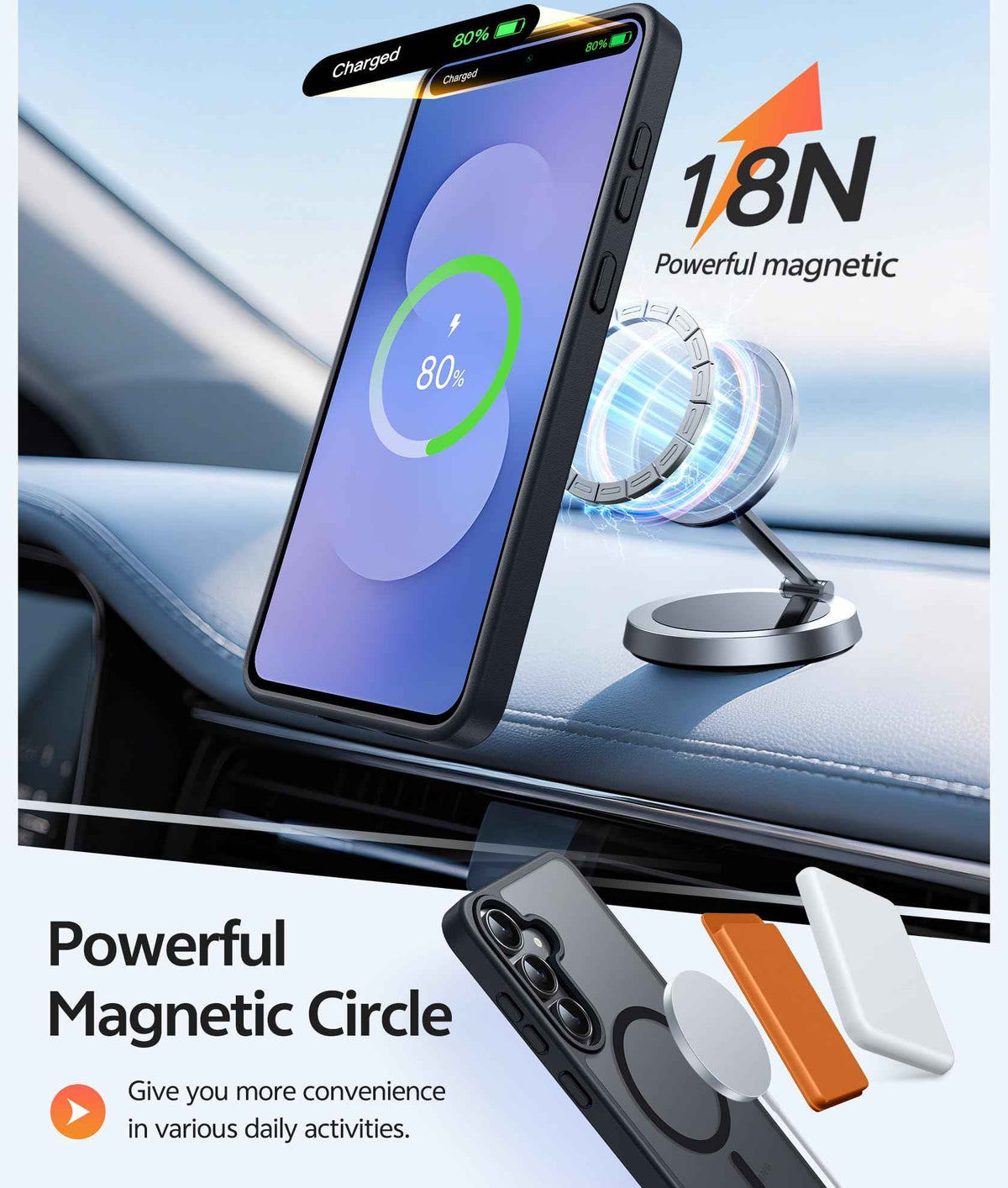 FNTCASE for Samsung-Galaxy S25 FE Case: Magnetic Translucent Matte Military Grade Drop Proof Protection Cell Phone Cover - Slim Rugged Durable Shockproof Protective Cases (Black 6.7 inch) 🍁 All In One Marketplace Canada