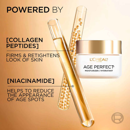 L'Oreal Paris Day Face Moisturizer Cream, Age Perfect Collagen Expert, with Collagen Peptides + Niacinamides, For Mature Skin, Suitable for Sensitive Skin Skincare, 70 ml 🍁 All In One Marketplace Canada