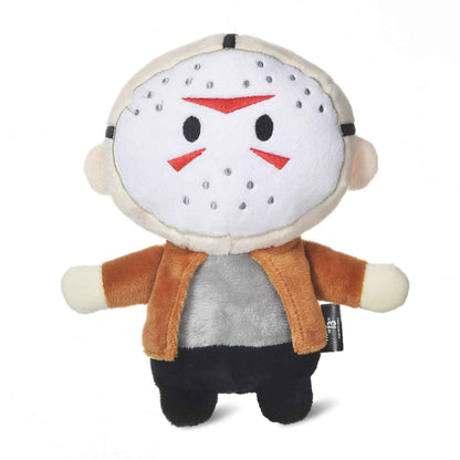 Warner BROS Horror Movies Friday The 13th Jason Voorhees Figure Plush Dog Toy | Medium Dog Toy from Friday The 13th Collection | Squeaky Dog Toy Halloween Dog Chew Toy, 6 Inch