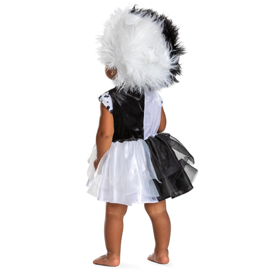 Cruella Infant Costume, Official Disney Baby Costume Outfit for Halloween, (6-12 months)