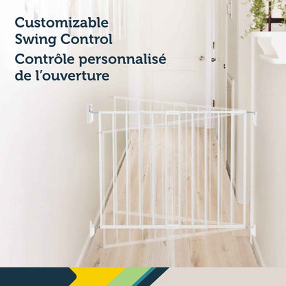 Safety 1st Top of Stairs Expanding Metal Gate, White, Adjustable Width 27"-42" Height 28" (GA090CWHOF2) 🍁 All In One Marketplace Canada
