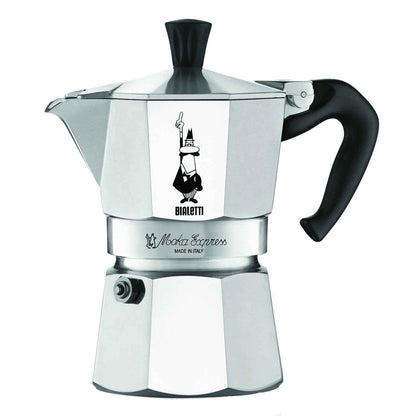 Bialetti - Moka Express: Iconic Stovetop Espresso Maker, Makes Real Italian Coffee, Moka Pot 3 Cups (4.3 Oz - 130 Ml), Aluminium, Silver 🍁 All In One Marketplace Canada