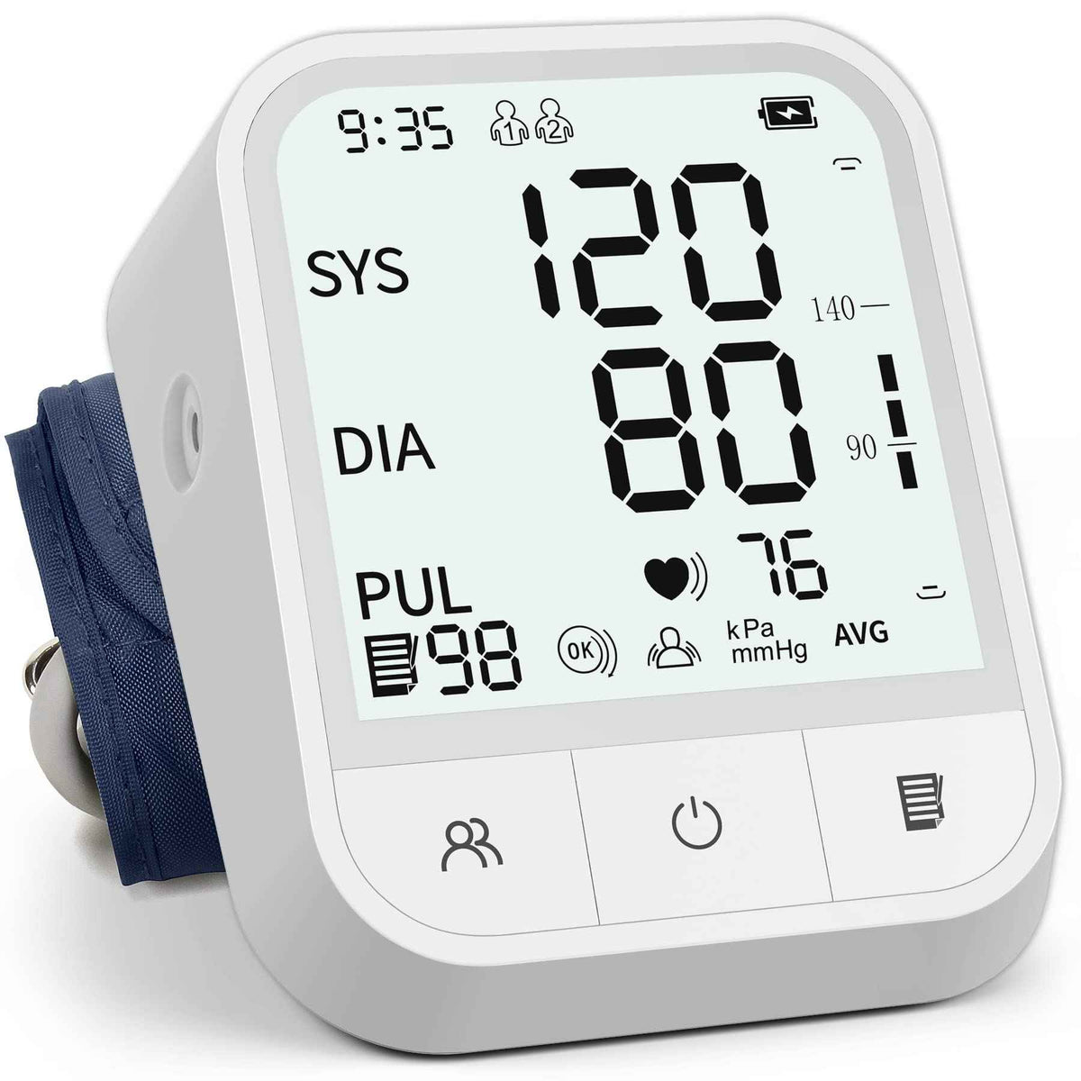 Blood Pressure Monitor Blood Pressure Machine Automatic Upper Arm Adjustable Cuff with Large Backlit Display, 2 * 99 Memory Blood Pressure Monitors for Home Use with Storage Bag 🍁 All In One Marketplace Canada