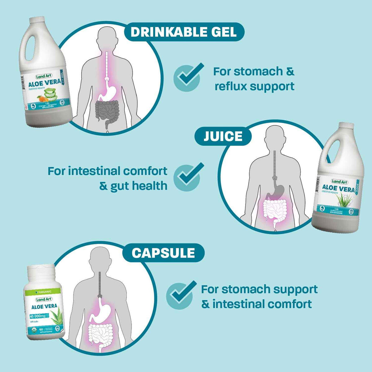 Aloe Vera Drinkable Gel, Orange, Heartburn & Acid Reflux, 1,5 L 🍁 All In One Marketplace Canada