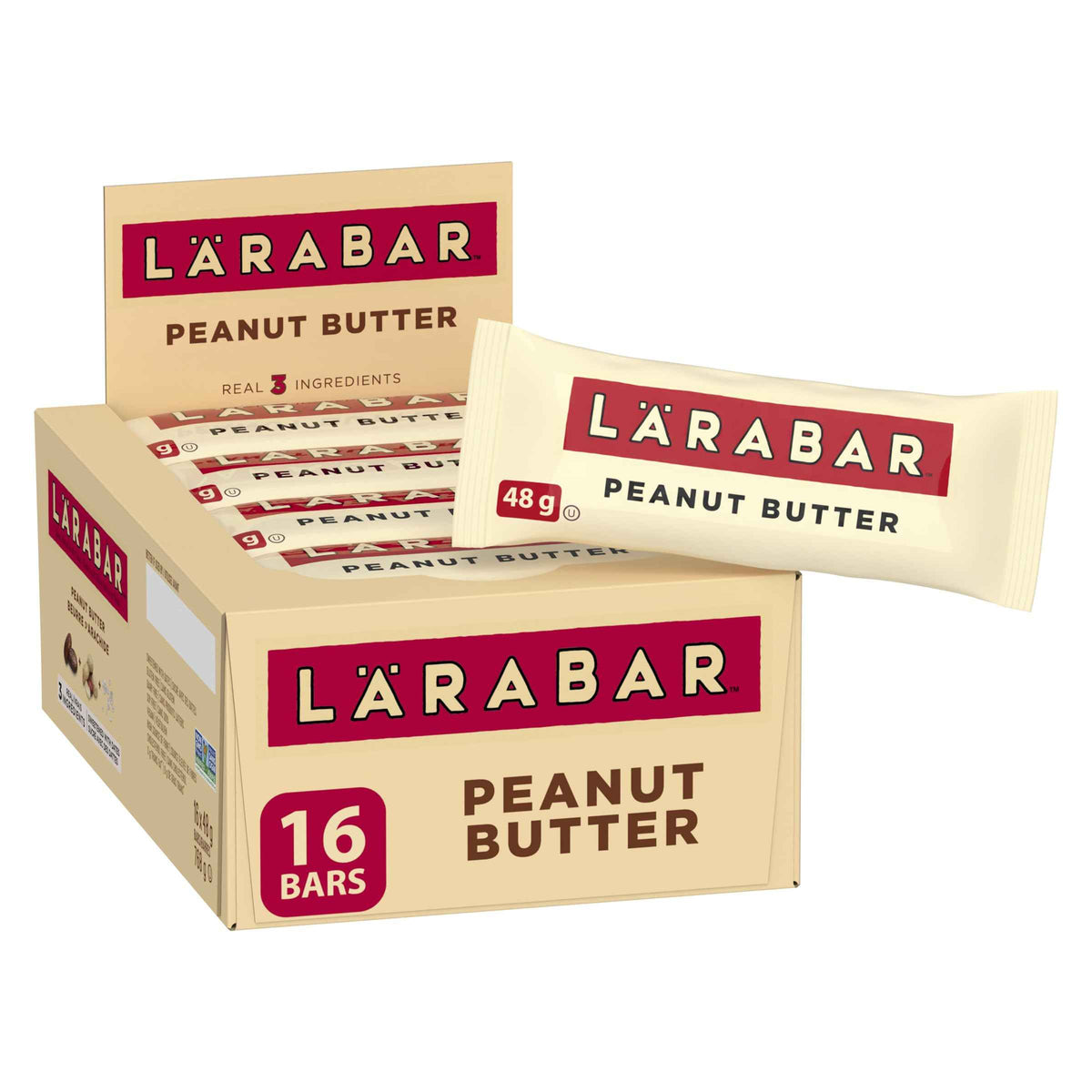 LÄRABAR Peanut Butter, Fruit and Nut Energy Bar, Pack of 16 Bars, Gluten Free, Vegan, Family Pack, Snack Bars 🍁 All In One Marketplace Canada