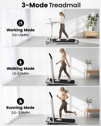 Yagud Walking Pad with 8% Incline, 3 in 1 Treadmill for Home & Office, 2.5HP Under Desk Treadmill with Handle, Portable Treadmill with Remote Control & Led Display, No Installation 🍁 All In One Marketplace Canada